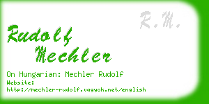 rudolf mechler business card